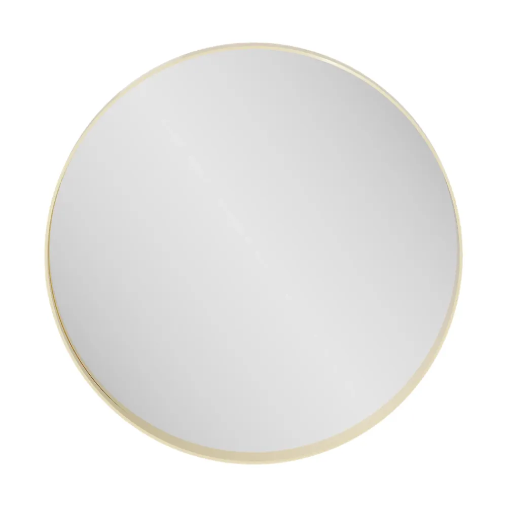 GoodHome Miroir salle de bains rond Ø100 cm, doré, Tisa