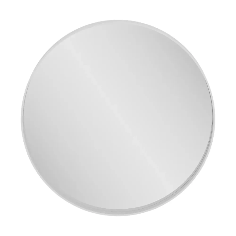 Miroir Simple|GoodHome Miroir salle de bains rond Ø80 cm, blanc, Tisa