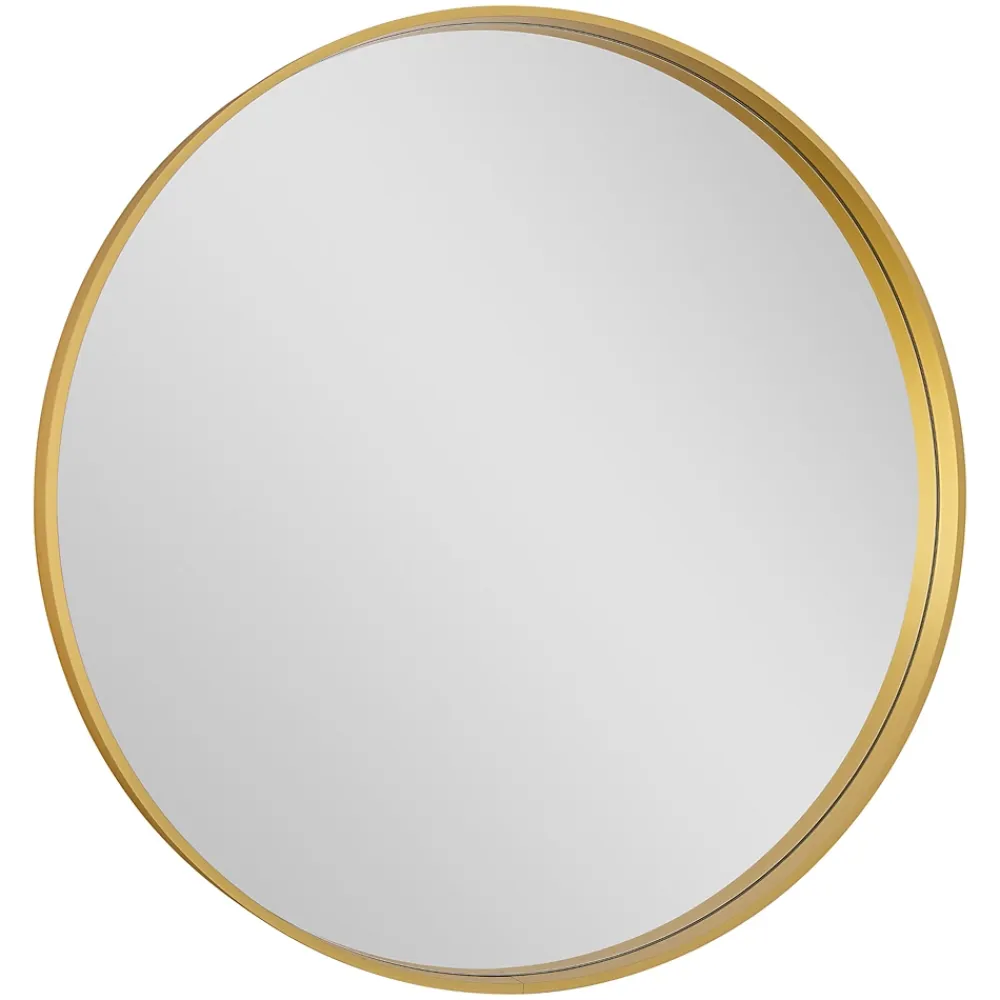 Miroir Simple|GoodHome Miroir salle de bains rond diamètre 60 cm Tisa doré