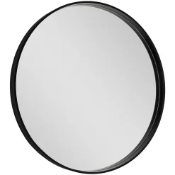Miroir Simple|GoodHome Miroir salle de bains rond diamètre 60 cm Tisa noir