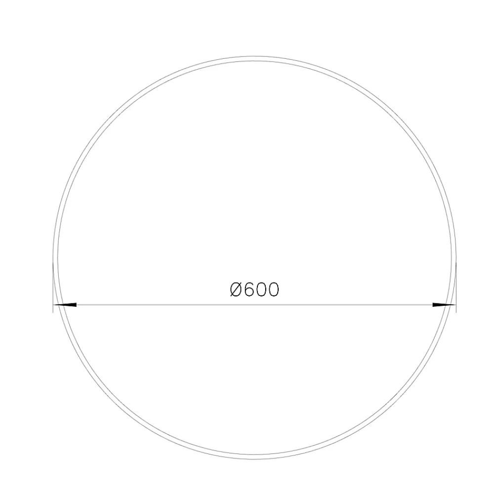 Miroir Simple|GoodHome Miroir salle de bains rond diamètre 60 cm Tisa noir
