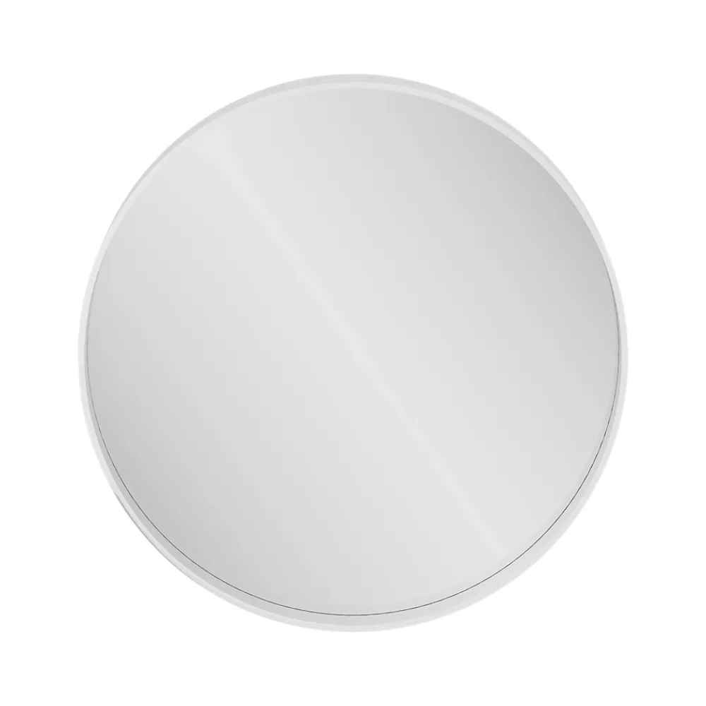 Miroir Simple|GoodHome Miroir salle de bains rond Ø60 cm, blanc, Tisa