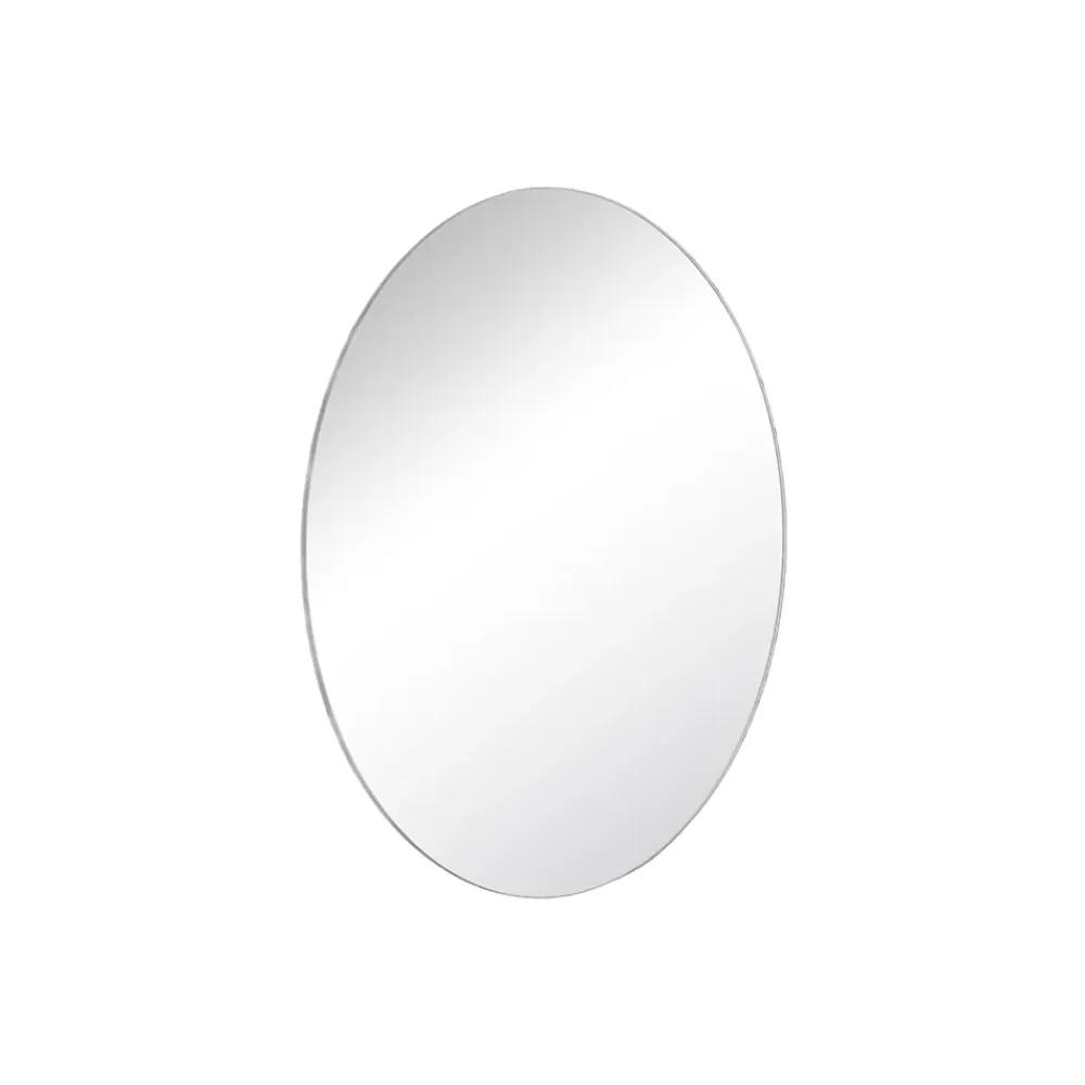 Miroir Simple| Miroir salle de bains rond diamètre 40 cm Dunnet noir