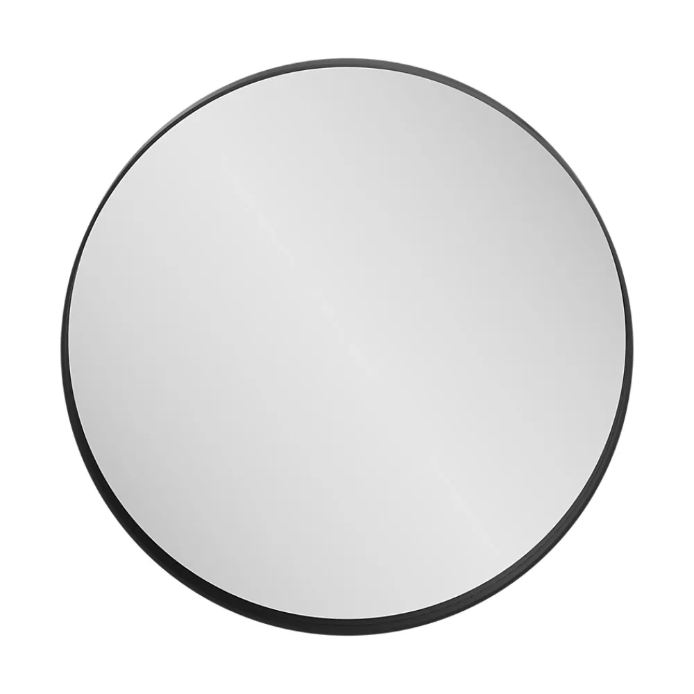 Miroir Simple|GoodHome Miroir salle de bains rond Ø100 cm, noir, Tisa