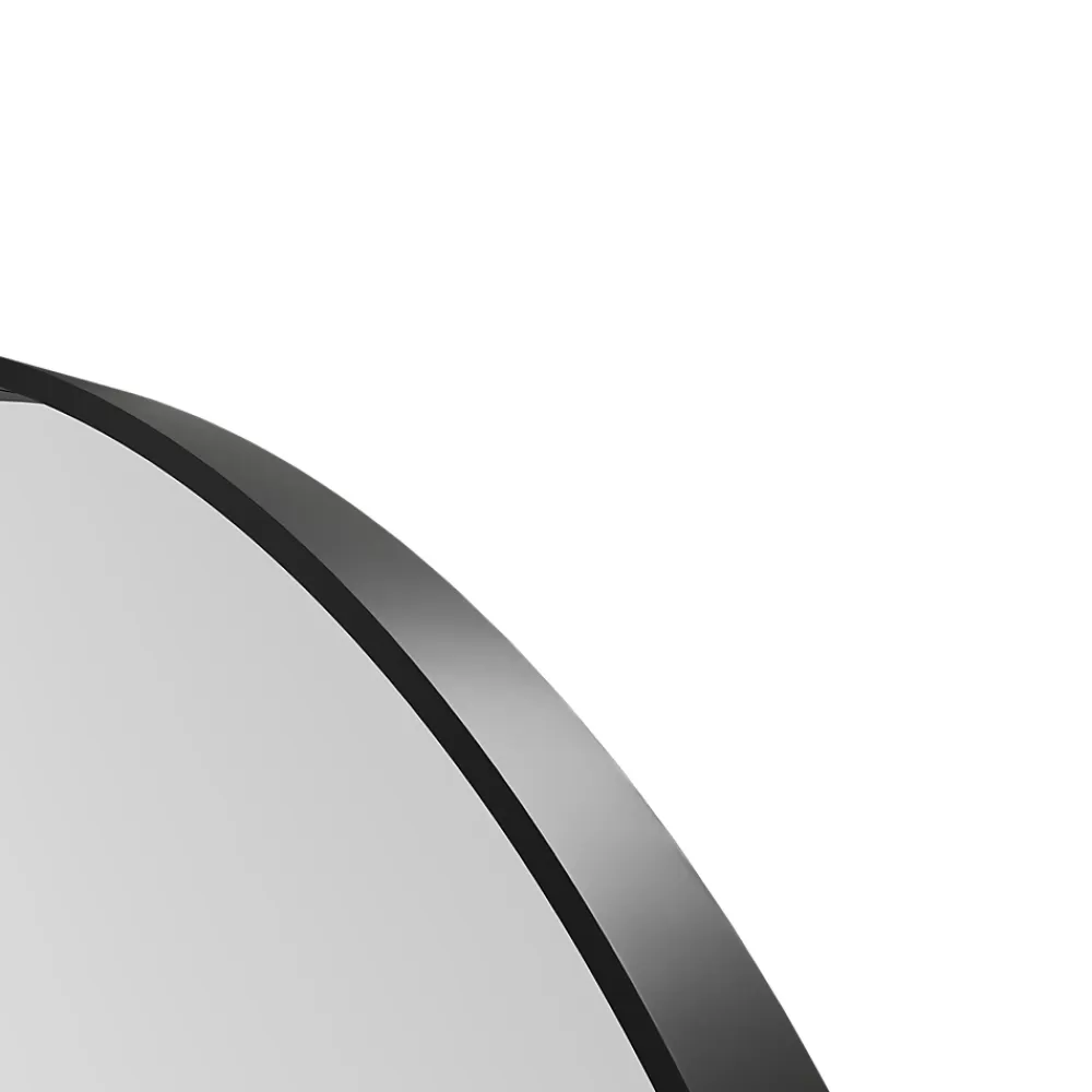 Miroir Simple|GoodHome Miroir salle de bains rond Ø100 cm, noir, Tisa