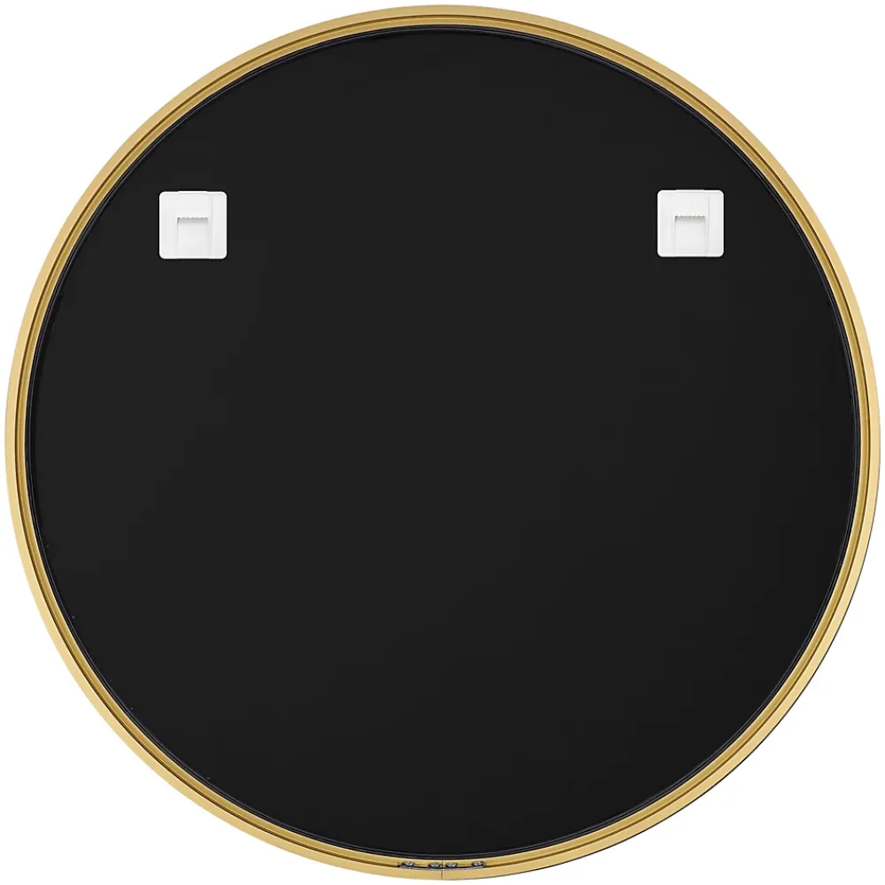 Miroir Simple|GoodHome Miroir salle de bains rond diamètre 80 cm Tisa doré