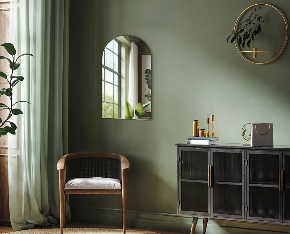 Tulup Miroir Semi-Ovale 45 x 80 cm Design moderne mural