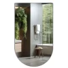 Tulup Miroir Semi-Ovale 60 x 100 cm Idéal pour la salle de bain