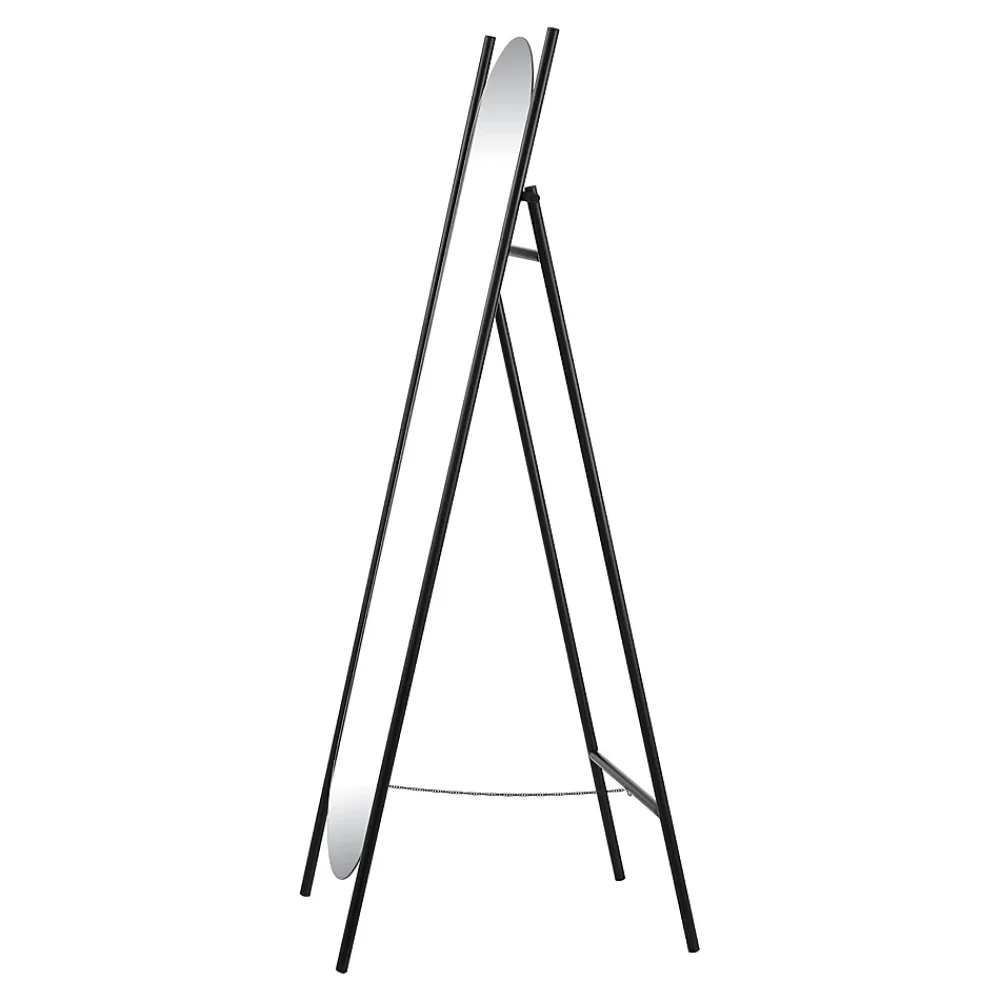 Helloshop26 Miroir sur pied 150 x 41 noir