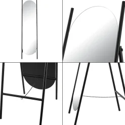 Helloshop26 Miroir sur pied 150 x 41 noir