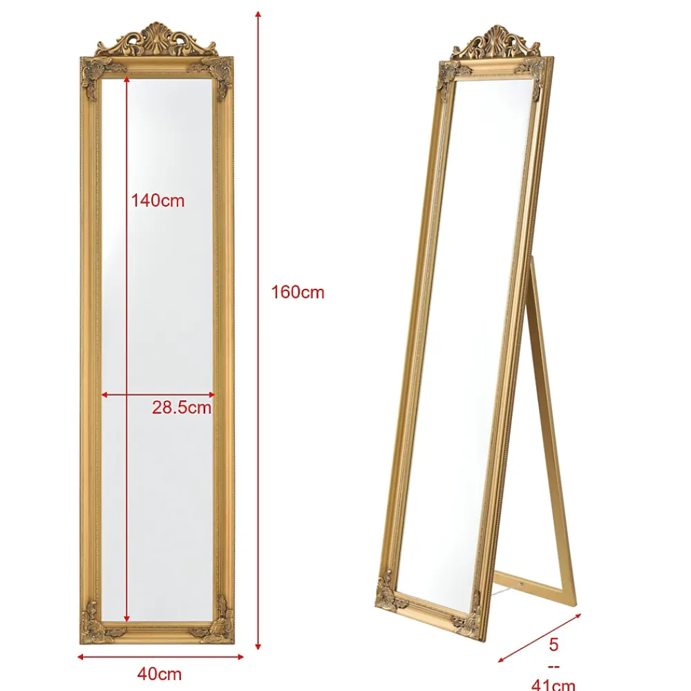 Helloshop26 Miroir sur pied inclinable 160 x