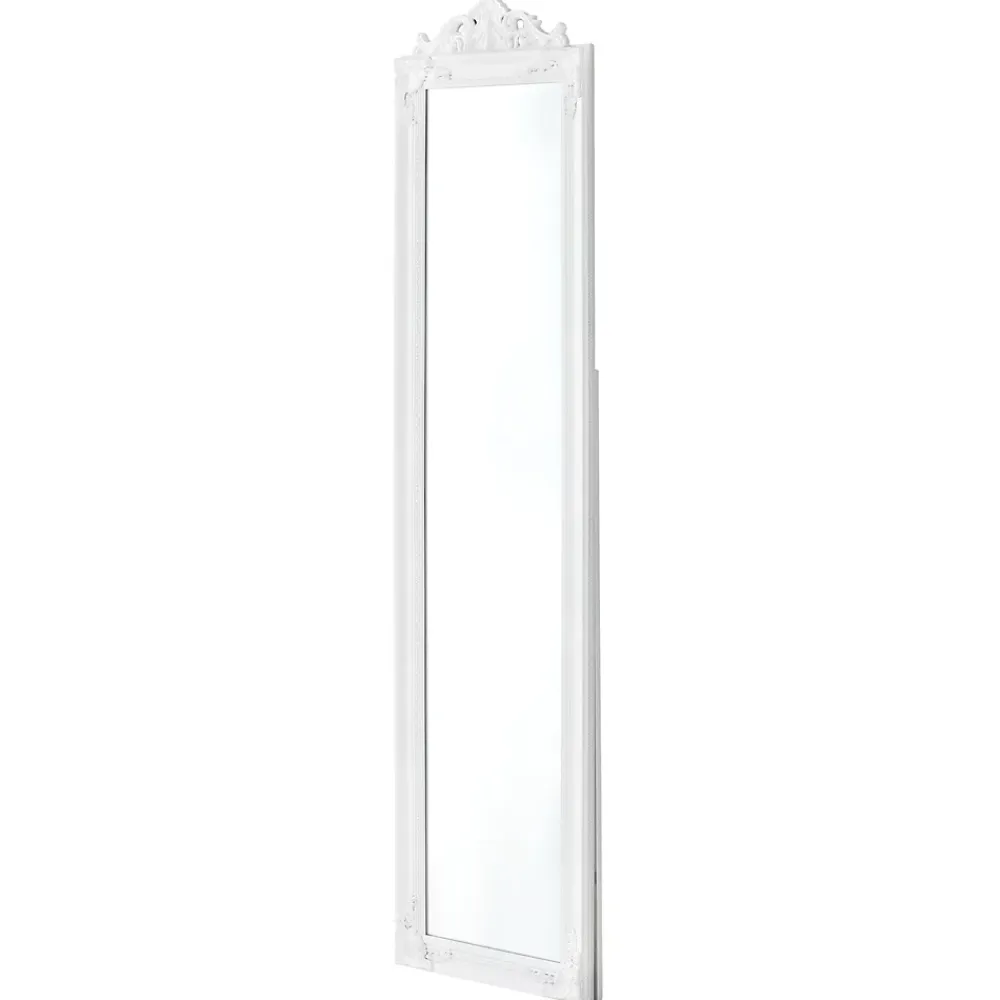 Helloshop26 Miroir sur pied inclinable 160 x blanc
