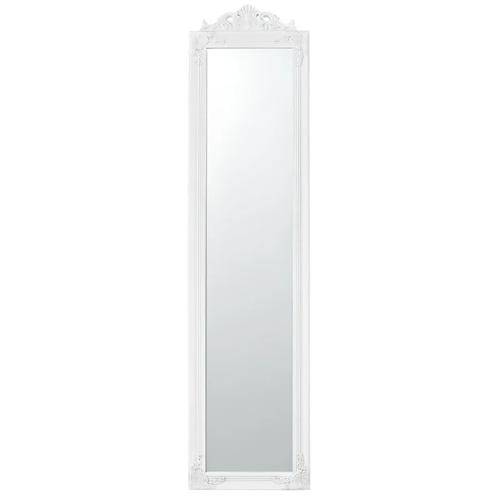 Helloshop26 Miroir sur pied inclinable 160 x blanc