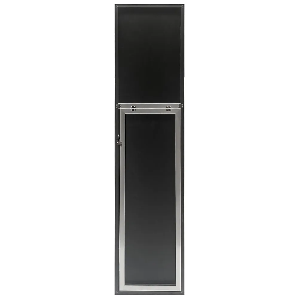 Helloshop26 Miroir sur pied psyche inclinable 150 argente