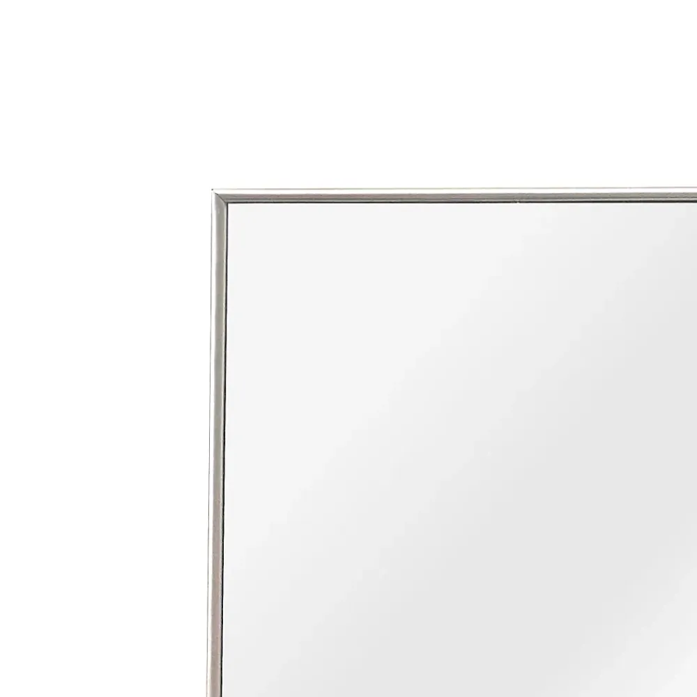 Helloshop26 Miroir sur pied psyche inclinable 150 argente
