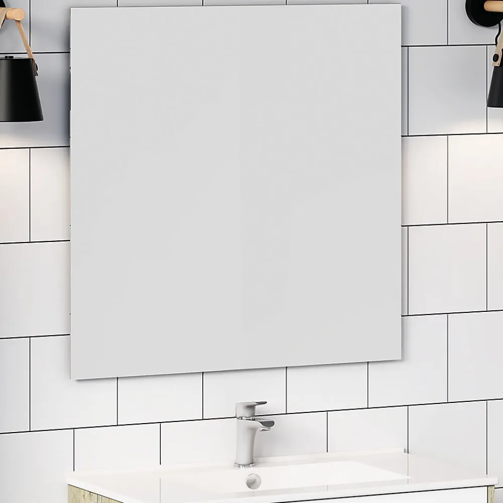 Kibath Miroir suspendu rectangulaire NEU, 80 cm x 60 cm, finition brillante