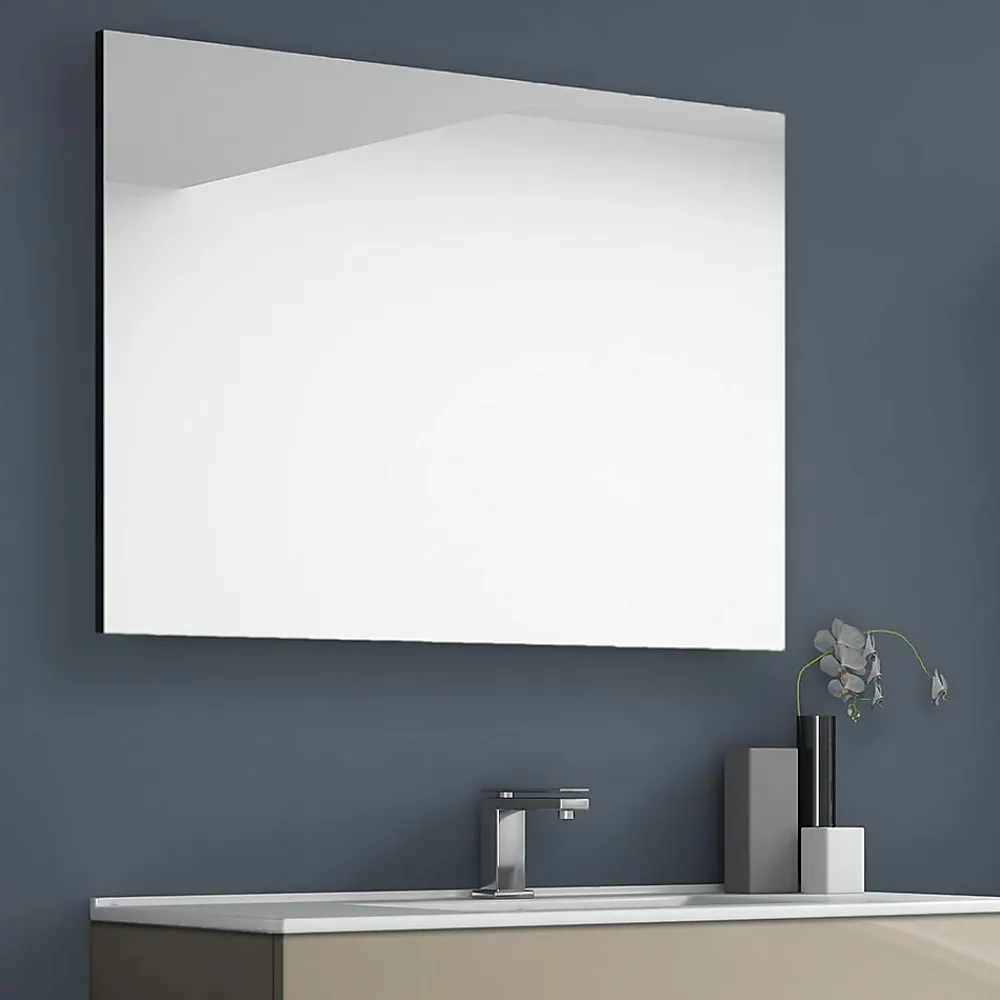 Kibath Miroir suspendu rectangulaire NEU, 80 cm x 60 cm, finition brillante