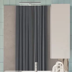 Meublorama Miroir VITARIO Blanc brillant design avec rangement L100 x H110 x P18 cm
