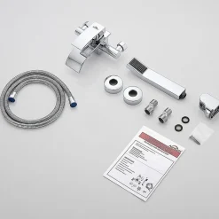 Robinet De Baignoire|Auralum Max Mitigeur baignoire avec douchette Salle de Bain Robinet de baignoire Douchette Chrome