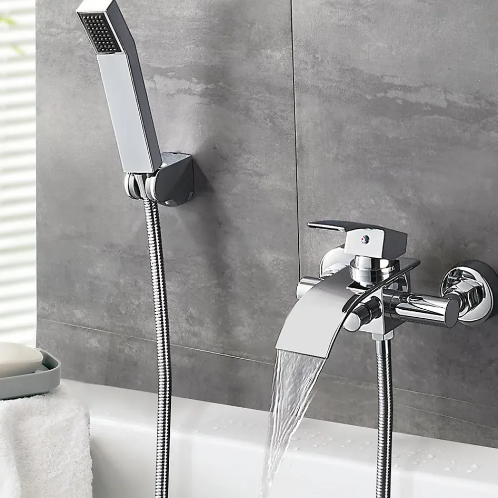 Auralum Max Mitigeur baignoire avec douchette Salle de Bain Robinet de baignoire avec Douchette Chrome