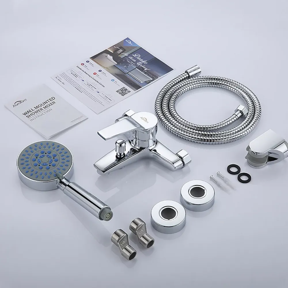 Auralum Max Mitigeur baignoire avec douchette Salle de Bain Robinet de baignoire avec Douchette Chrome