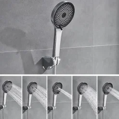 Robinet De Baignoire|Auralum Max Mitigeur baignoire avec douchette Salle de Bain Robinet de baignoire avec 5 Fonctions Douchette Chrome