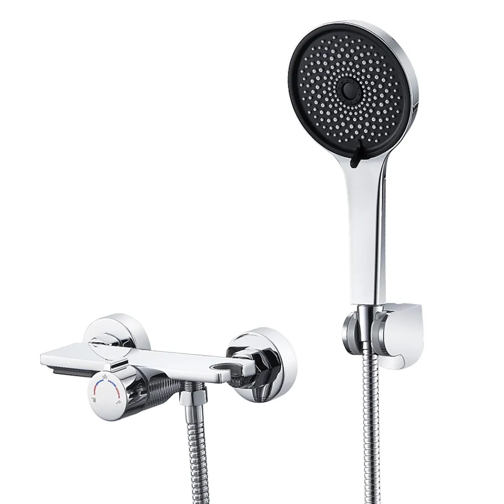 Robinet De Baignoire|Auralum Max Mitigeur baignoire avec douchette Salle de Bain Robinet de baignoire avec 5 Fonctions Douchette Chrome