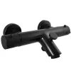 Robinet De Douche|Rav Mitigeur baignoire mural thermostatique en laiton noir mat