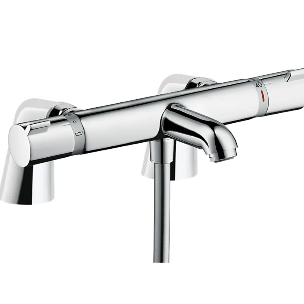 Robinet De Baignoire|Hansgrohe Mitigeur baignoire thermostatique Ecostat Comfort chromé avec colonnettes