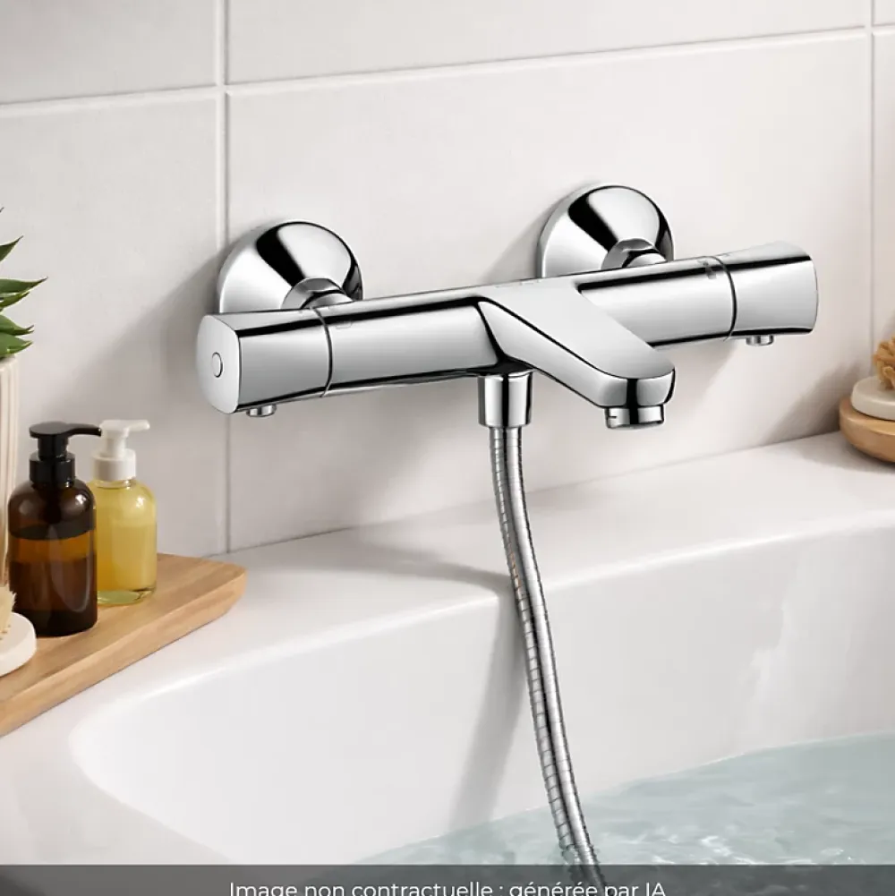 Hansgrohe Mitigeur baignoire thermostatique Ecostat Universal chromé