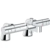 Grohe Mitigeur baignoire thermostatique Grohtherm 800 Cosmopolitan 1/2 + Colonnettes Luxe chromé