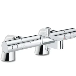 Grohe Mitigeur baignoire thermostatique Grohtherm 800 Cosmopolitan 1/2 + Colonnettes Luxe chromé