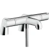 Hansgrohe Mitigeur baignoire thermostatique Ecostat 1001 CL chromé avec colonnettes