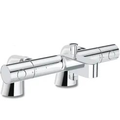 Grohe Mitigeur baignoire thermostatique Precision Get + Colonnettes Luxe chromé