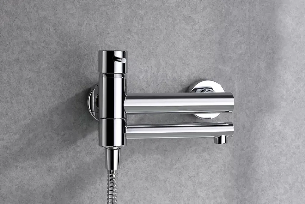 Imex Products Mitigeur baignoiredouche chrome en laiton et zamak avec flexible metal 170 cm