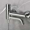 Imex Products Mitigeur baignoiredouche chrome en laiton et zamac avec flexible PVC 180 cm