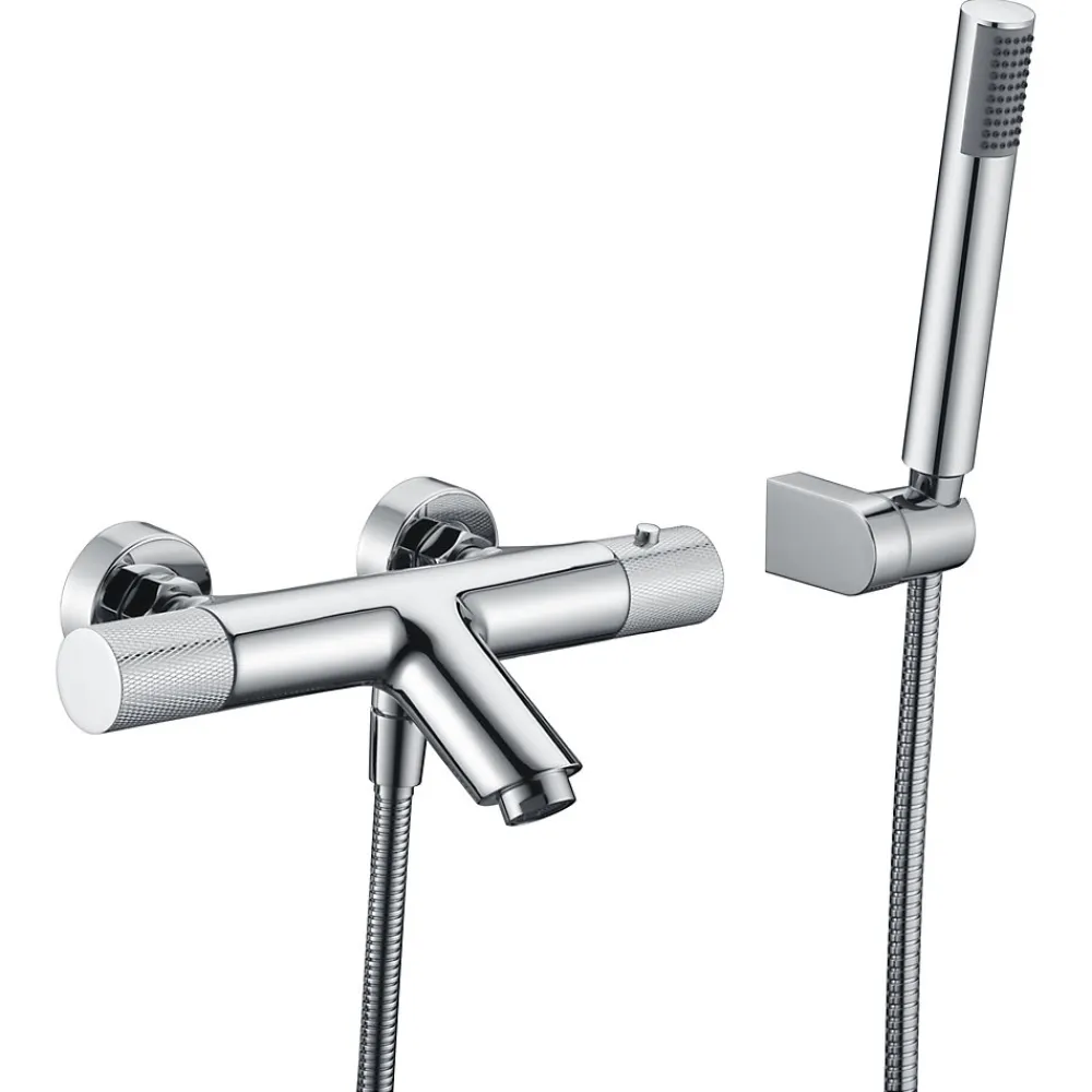 Robinet De Baignoire|Imex Products Mitigeur baignoiredouche thermostatique chrome en laiton et zamac avec douchette