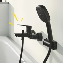 Robinet De Baignoire|Grohe Mitigeur bain douche mécanique Start noir