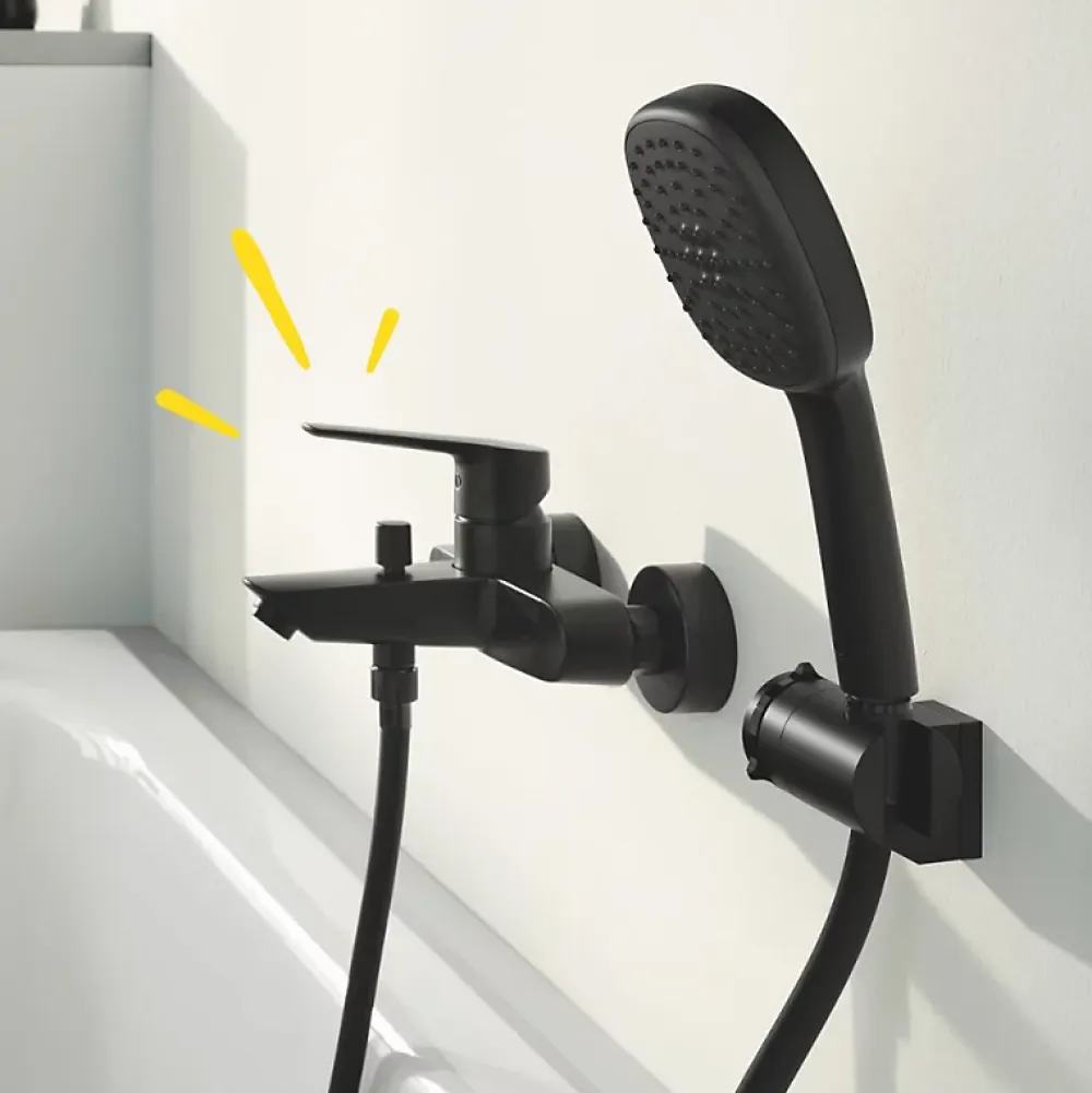 Robinet De Baignoire|Grohe Mitigeur bain douche mécanique Start noir