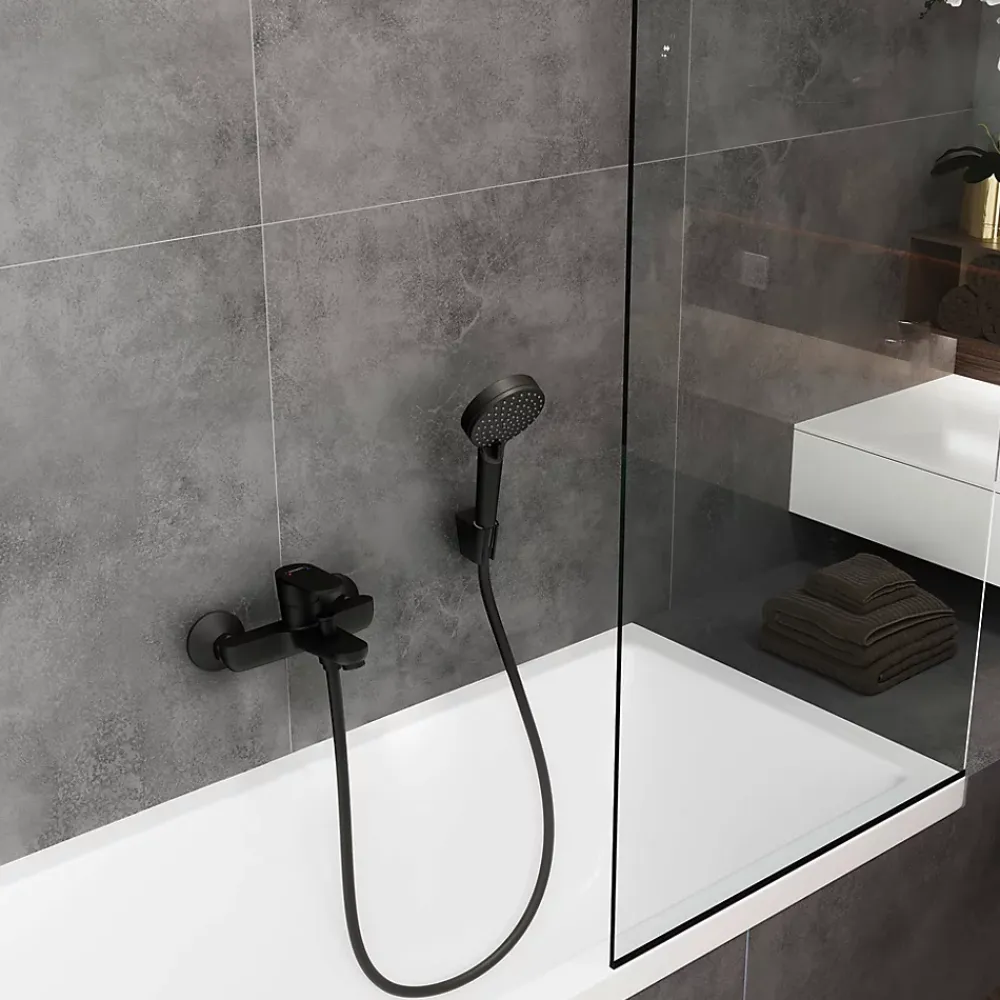Hansgrohe Mitigeur bain douche mécanique noir mat Vernis Blend