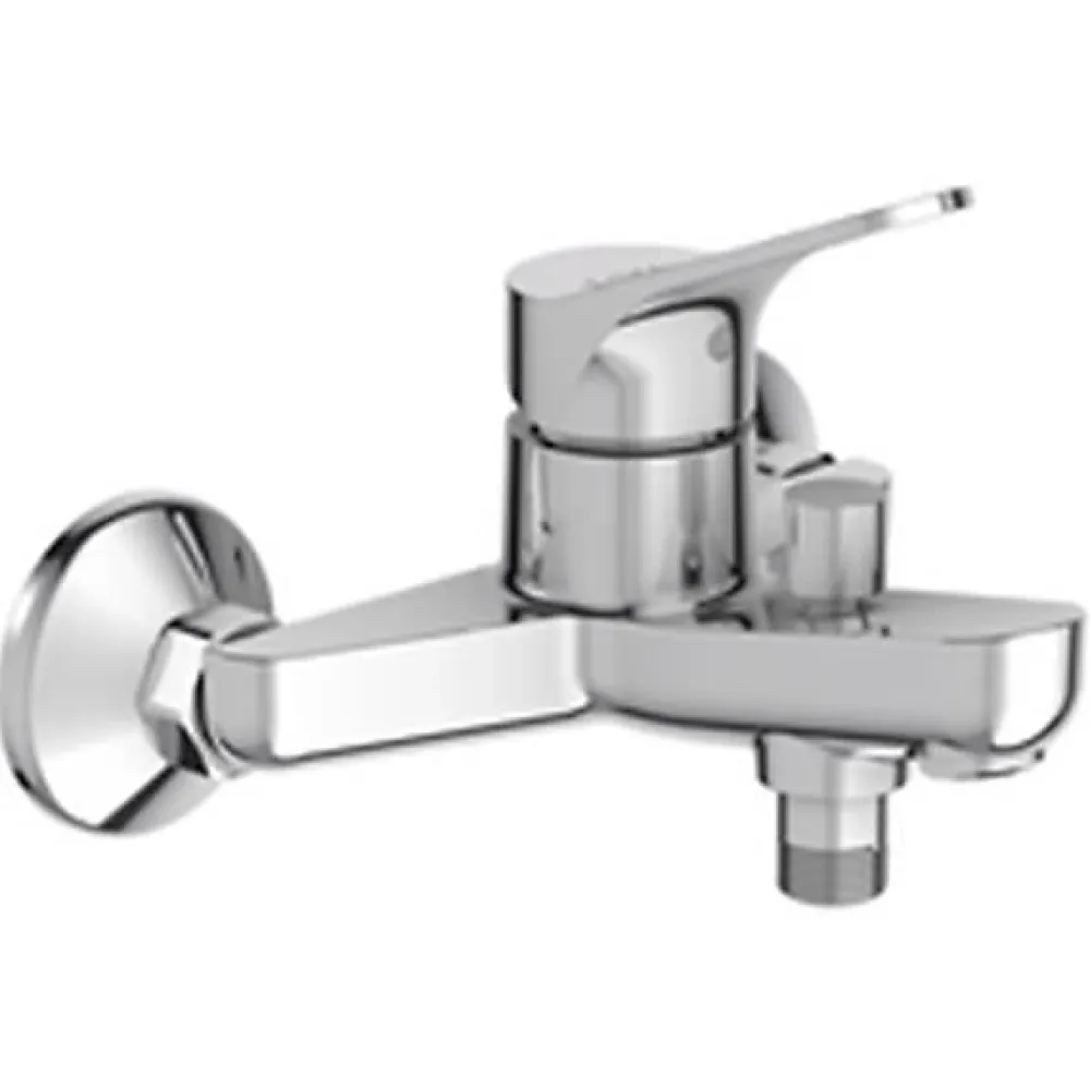 Robinet De Baignoire|Jacob Delafon Mitigeur bain douche mural avec raccords - - Brive - Laiton - Chrome - 1.4 kg