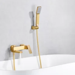 Robinet De Baignoire|Imex Mitigeur Bain/Douche Anti-Calcaire Or Brossé PISA BDP048-4OC