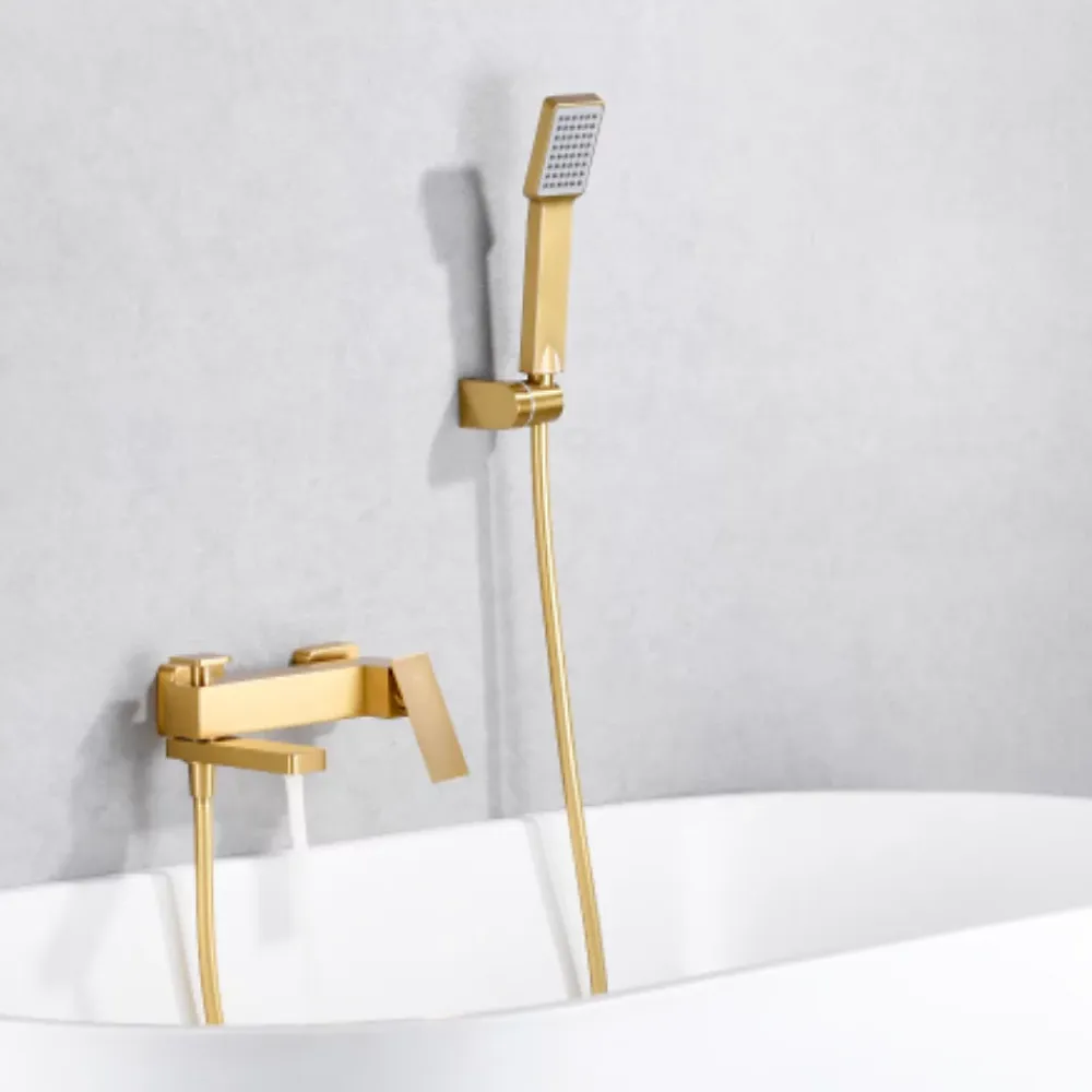 Robinet De Baignoire|Imex Mitigeur Bain/Douche Anti-Calcaire Or Brossé PISA BDP048-4OC