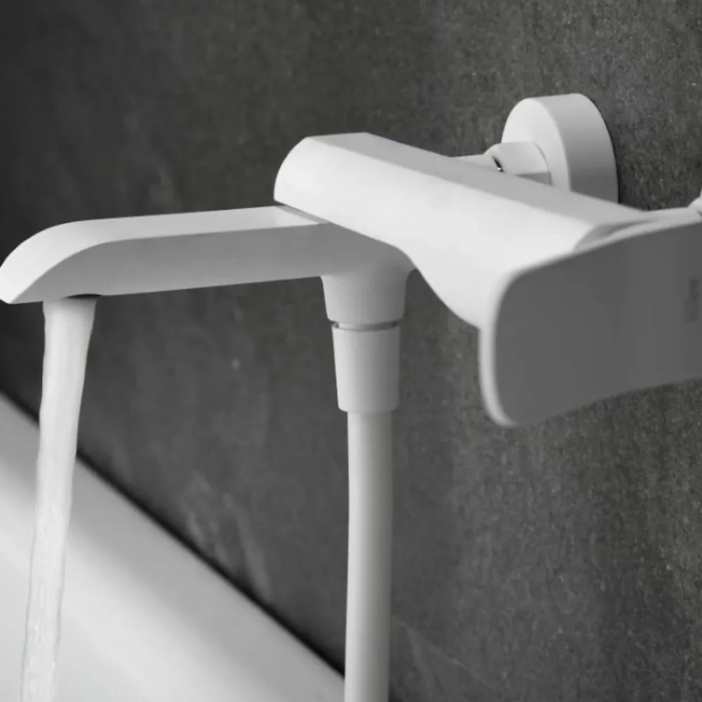 Robinet De Baignoire|Imex Mitigeur Bain/Douche Anti-Calcaire Blanc Mat DINAMARCA BR031-4BL