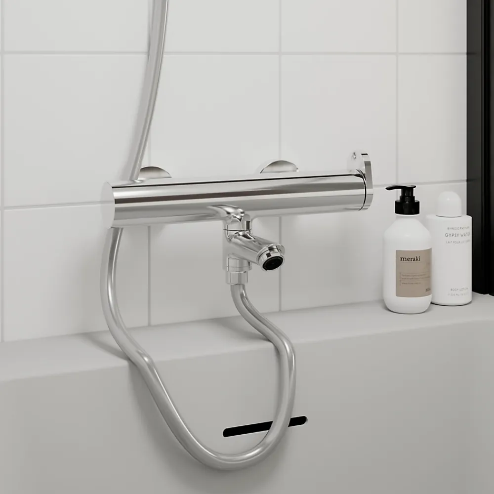 Robinet De Baignoire|GoodHome Mitigeur bain-douche chrome Nyasa