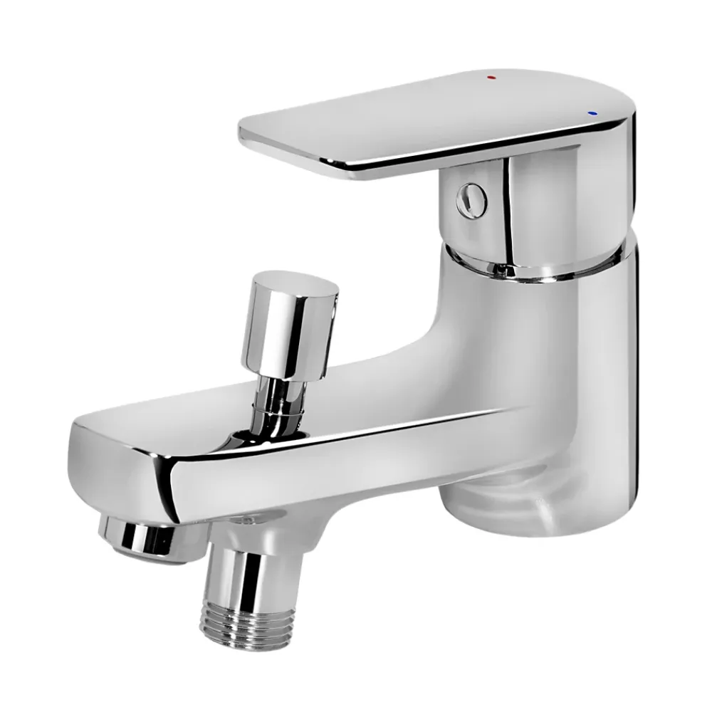 Robinet De Baignoire|GoodHome Mitigeur bain/douche mécanique monotrou, chrome, NF, Aisai