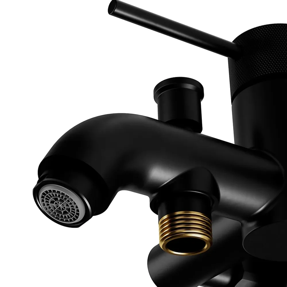 GoodHome Mitigeur bain/douche mécanique noir mat, Owens