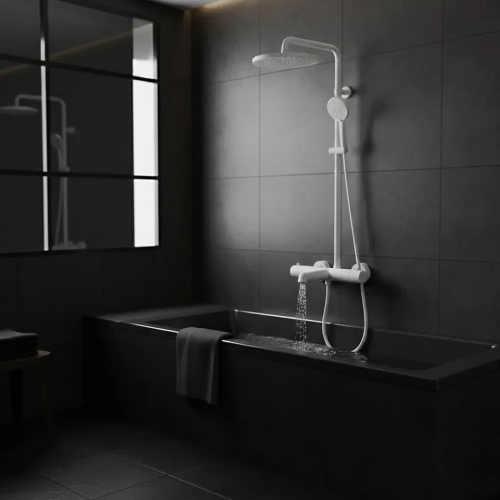 Essebagno Mitigeur bain-douche thermostatique blanc Luisa