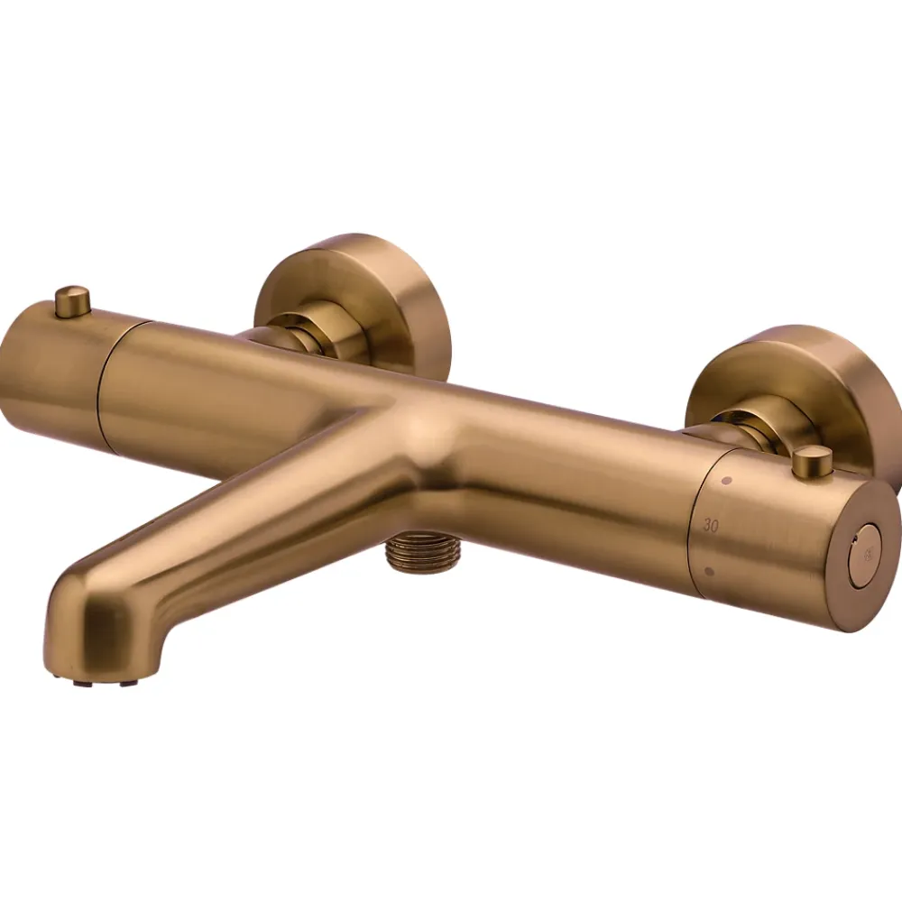 Essebagno Mitigeur bain-douche thermostatique cuivre brossé Luisa
