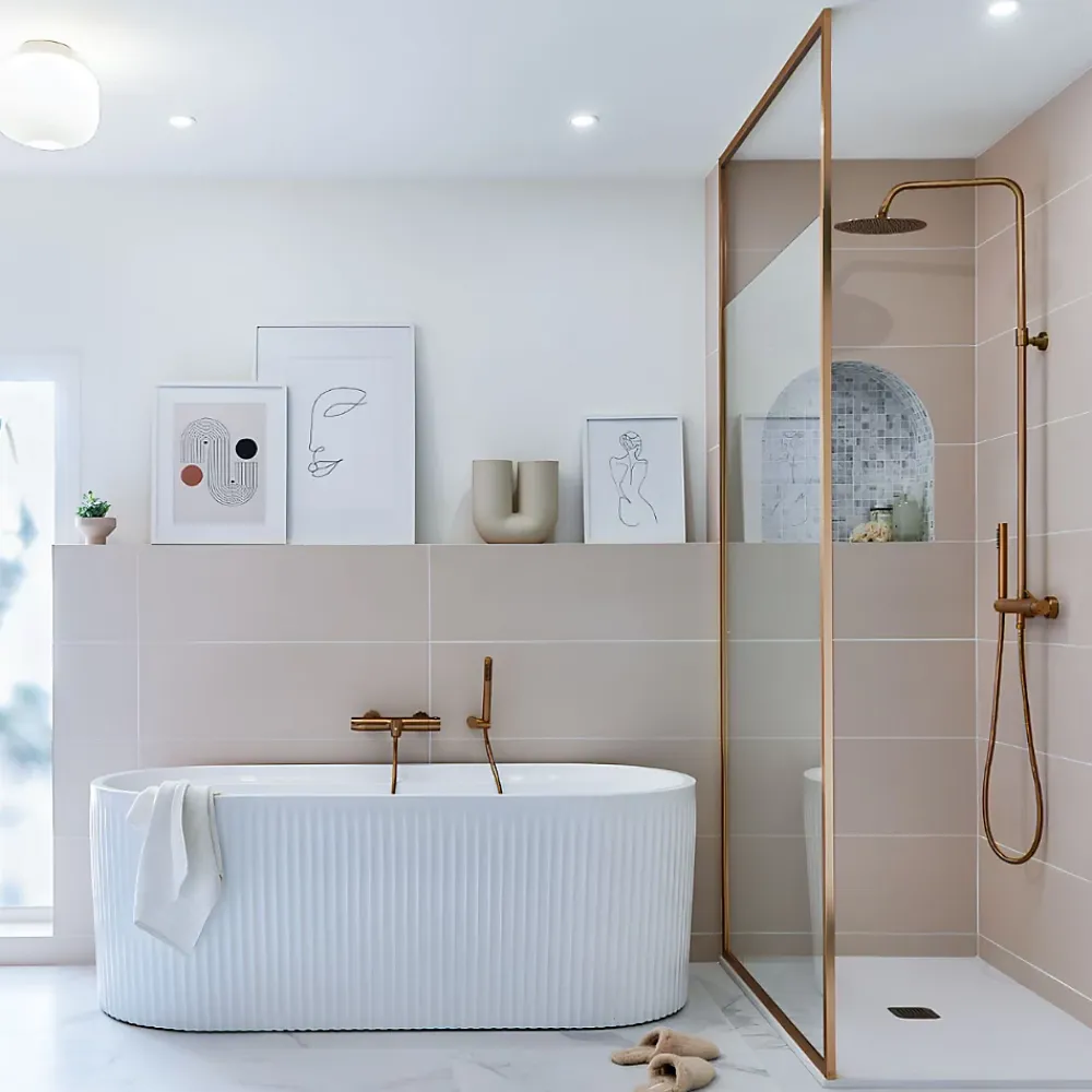 Essebagno Mitigeur bain-douche thermostatique cuivre brossé Luisa